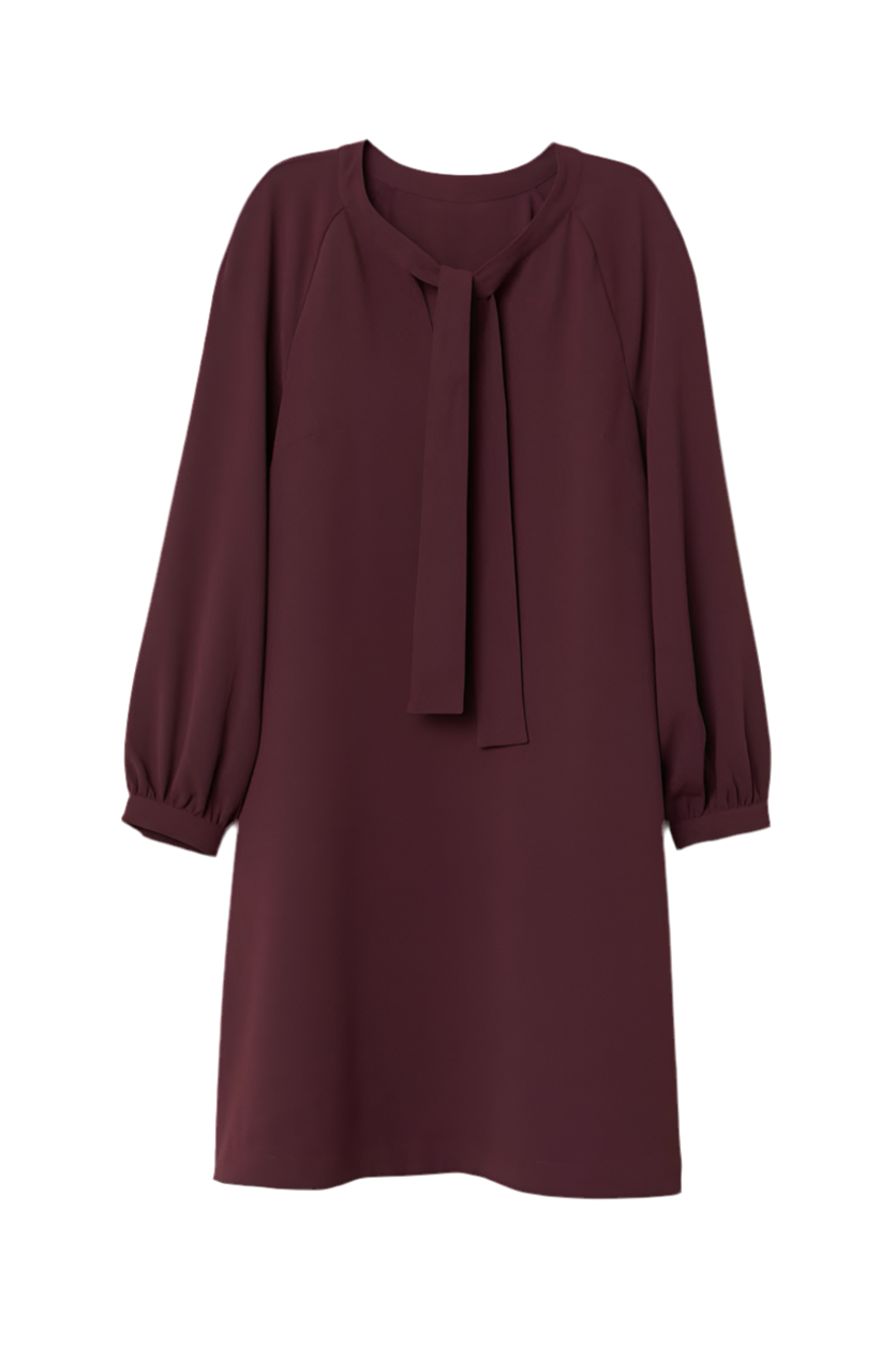 Vestido con lazo en el cuello