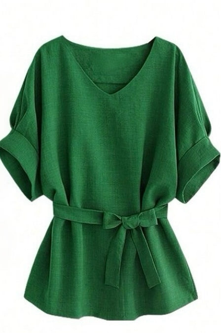 Blusa con cinturón